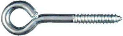 Lag Screw Eye, Zinc, 5/16 x 4 In.