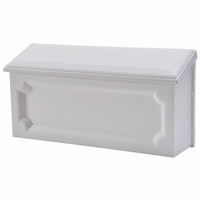 Windsor Wall-Mount Mailbox, White Poly