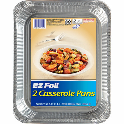 EZ Foil Casserole Pan Set, 11.75 x 9.25 x 1.5-In., 2-Pk. (12 pieces)