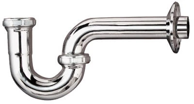 P-Trap Drain Pipe, Chrome Plated, 17-Ga., 1-1/4 x 1-1/4 In.