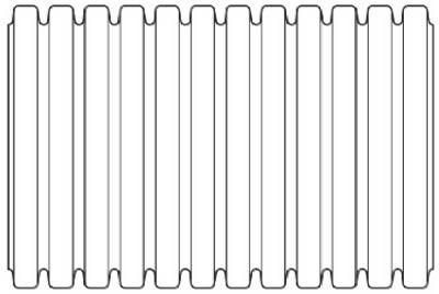 Poly Drainage Tube, Corrugated, Solid, 4 In. x 10 Ft.