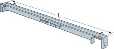 Truss Spacer-Resistrant, 22 Gauge, 25-1/2 x 1-3/4 x 1 In.