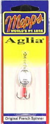 Spinner, Aglia, Silver With Treble Hook
