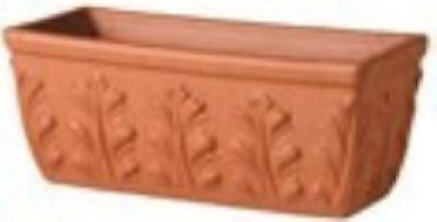 Terra Cotta Roman Clay Window Box, 12-In. (3 pieces)