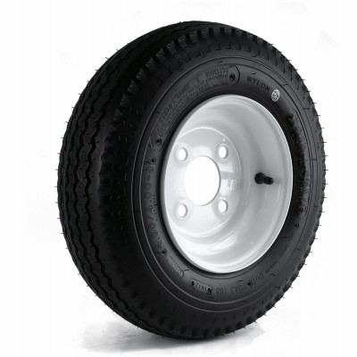 Loadstar Trailer Tire & 4-Hole Wheel (4/4), 480/400-8 LRB
