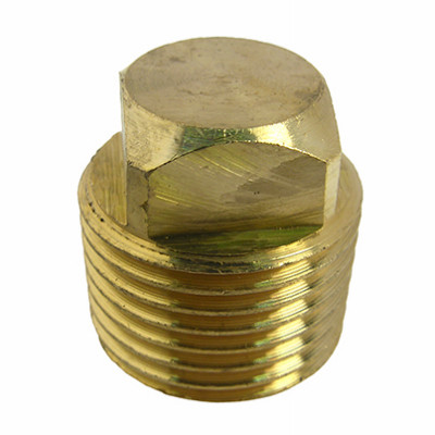 Pipe Fitting, Square Head Plug, Lead Free Brass, 1/2 In. MPT