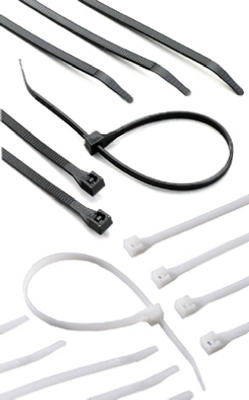 Cable Release Ties, Black Nylon, 15-In., 4-Pk.