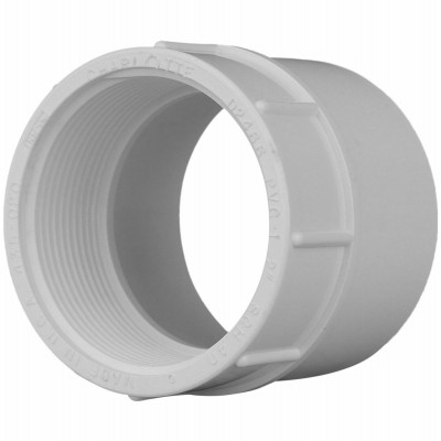 Schedule 40 PVC Pressure Female Adapter, White, 1/2 In.