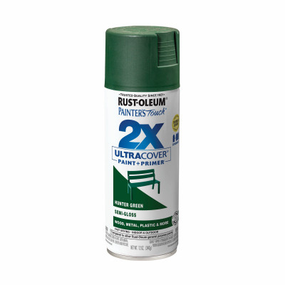 Painter's Touch 2X Spray Paint, Semi-Gloss Hunter Green, 12-oz.
