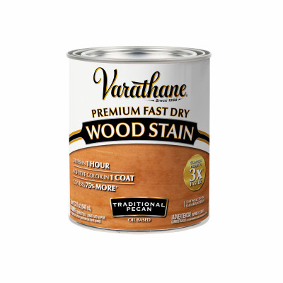 Fast Dry Interior Wood Stain, Oil-Based, Traditional Pecan, 1-Qt.
