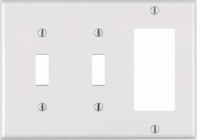 WHT 2T ROCKER WALLPLATE