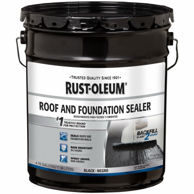 Roof & Foundation Sealer, Black, 5-Gallon