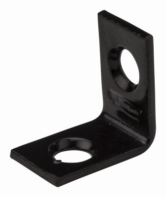 Corner Brace, Black, 3/4 x 1/2 In.
