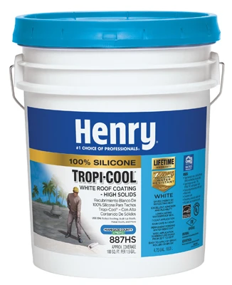 887 Tropi-Cool  Roof Coating, White, Silicone, 5-Gallons