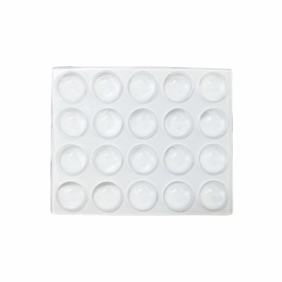 Super Sliders 3/8 In. Clear Round Furniture Wall Bumper (20-Pack)