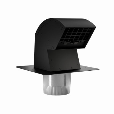 Roof Vent Cap, Commercial Grade with Damper & Animal Screen, 4 In.