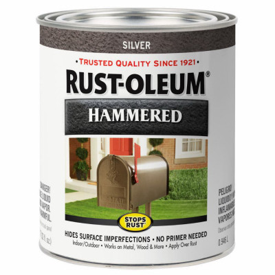 Qt. Silver Hammered Rust Preventative Brush Paint