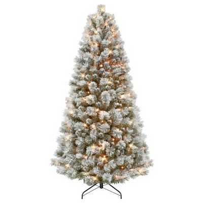 Artificial Cashmere Pre-Lit Christmas Tree, 250 Dual-Color Lights, 6 Ft.