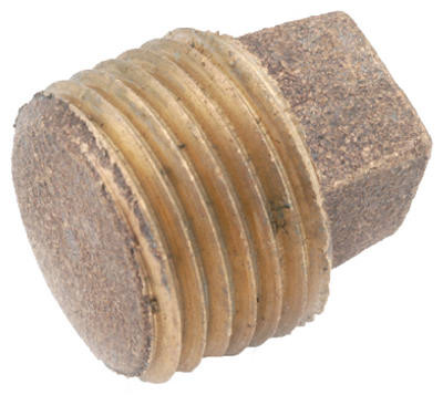Pipe Plug Fitting, Lead Free Brass, 3/8 In.