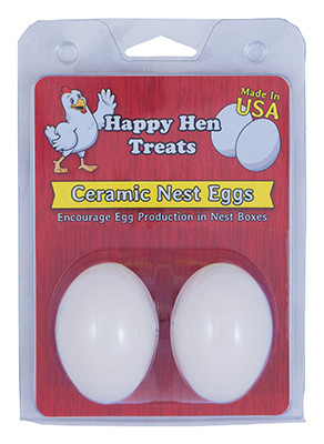 Ceramic Nest Eggs, White, 2-Pk.