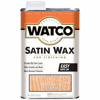 Satin Wood Finishing Wax, Natural, 1-Qt.