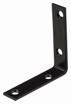 Corner Brace, Black, 3/4 x 3 In.