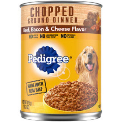 Canned Dog Food, Chunky Beef, Bacon & Cheese, 13.2 oz. Can
