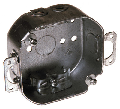 Octagon Outlet Box, Old World Bracket, 4 x 1-1/2 In.