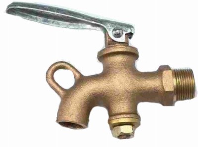 Drum & Barrel Faucet, Quarter-Turn, Bronze, 3/4-In.