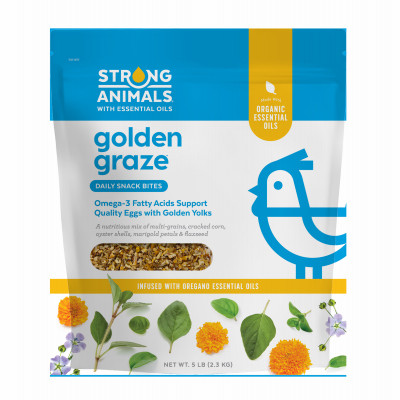 Golden Graze Poultry Daily Snack Treat with Oyster Shells, 5 Lbs.