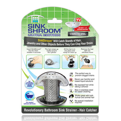 Bathroom Sink Drain Protector & Hair Catcher, Stainless Steel