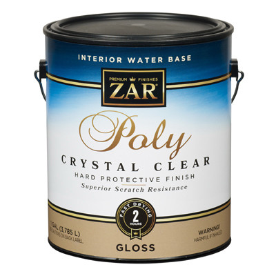 Interior Polyurethane, Water-Based, Crystal Clear Gloss, 1 Gallon (2 pieces)