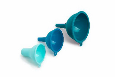 Kitchen Funnel Set, Silicone, 3-Pc., Assorted Colors (12 pieces)