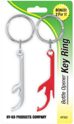 Shark Design Bottle Opener Key Ring, Assorted, 2-Pk. (5 pieces)