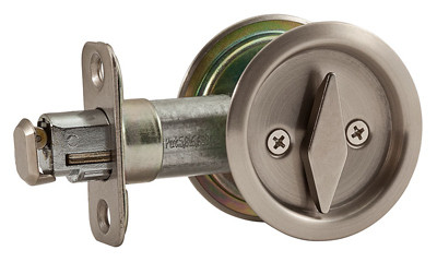 Pocket Door Latch, Satin Nickel