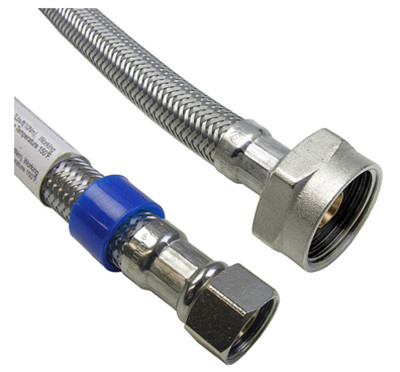 Toilet Connector, Stainless-Steel, 3/8 In. Compression x 7/8 In. Ballcock x 20 In.