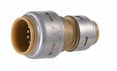 Push-Fit Reducing Pipe Coupling, Lead Free, 1 x 3/4 In.