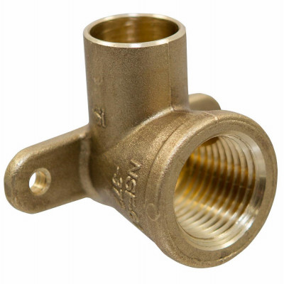 Copper Pipe Drop Ear Elbow, 1/2 x 3/8 In.CxF