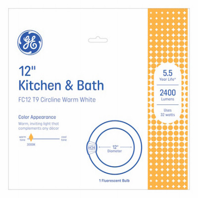 Circline Kitchen/Bath Appliance Fluorescent Light Bulb, 32 Watt (6 pieces)