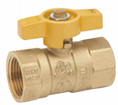 Gas Ball Valve, Quarter Turn, Brass, 3/4 In.