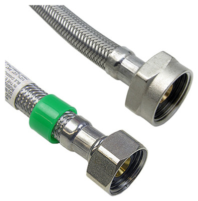 Toilet Connector Supply Line, Braided Stainless-Steel, 1/2-IP x 7/8-Ballcock x 9 In.