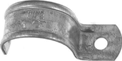 Conduit Fitting, EMT Snap-On Strap, 1-Hole, 1-In.