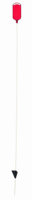 Driveway Marker, Oval Lens, Red, 46-In.