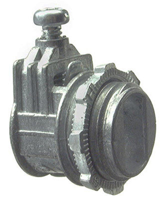 Conduit Fitting, FLX/BX Saddle Connector, 3/8-In., 5-Pk.