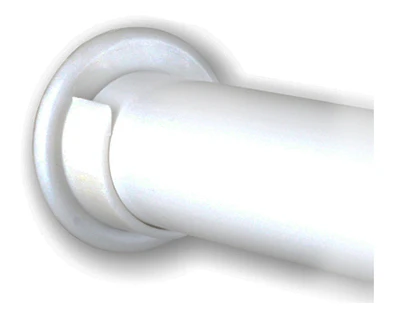 Closet Rod Pole Socket Set, White Plastic, Pr.