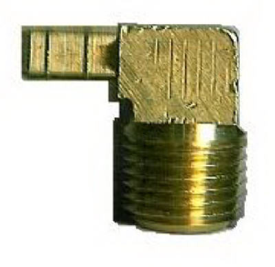 Brass Mini Hose Barb Elbow, 1/8 ID x 1/4 In. MPT (10 pieces)