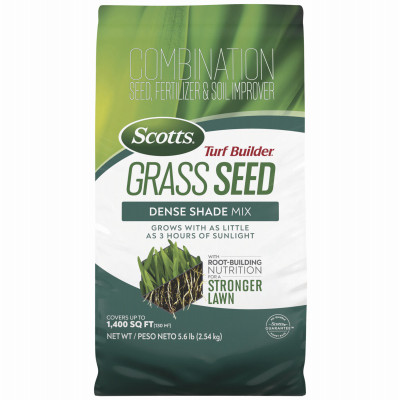 Turf Builder Grass Seed Dense Shade Mix, 5.6 Lbs., Covers 465 Sq. Ft.