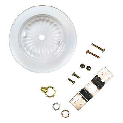 Traditional Canopy Kit, 7/16-In. Center Hole, White, 5-In.