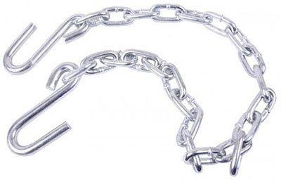 Safety Chain With S-Hook Ends, 3/16 x 36 In.