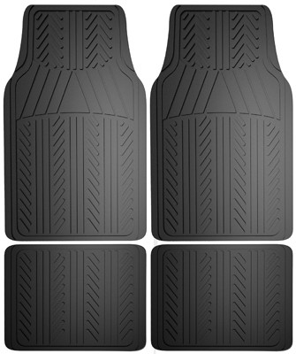 4-Pc. Auto Floor Mat Set, Black Rubber